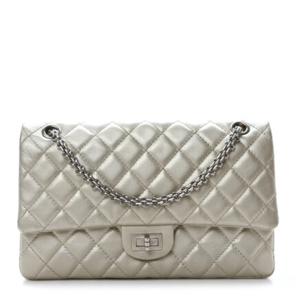 Metallic Lambskin Quilted 2.55 Reissue 226 Flap Silver