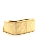 Metallic Lambskin Quilted Camera Case Gold - Image 4