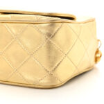 Metallic Lambskin Quilted Camera Case Gold - Image 10