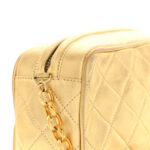 Metallic Lambskin Quilted Camera Case Gold - Image 12
