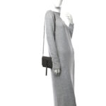 Metallic Smooth Calfskin Classic Monogram Kate Tassel Chain Wallet Grey - Image 2