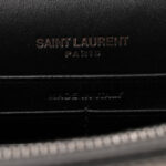 Metallic Smooth Calfskin Classic Monogram Kate Tassel Chain Wallet Grey - Image 7