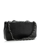 Metallic Snakeskin Sequin Flap Black - Image 3