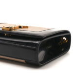 Nappa Patent Calfskin Two-Toned Small Monogram Kate Satchel White Seal - Image 5