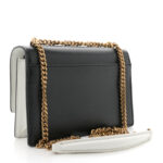 New Aspen Calfskin Bi-Color Monogram Sunset Chain Wallet Black Dirty White - Image 5