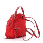 Nylon Tessuto Impuntu Quilted Backpack Rosso - Image 3