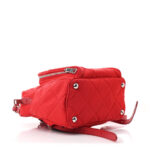 Nylon Tessuto Impuntu Quilted Backpack Rosso - Image 4