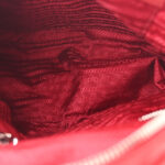Nylon Tessuto Impuntu Quilted Backpack Rosso - Image 5