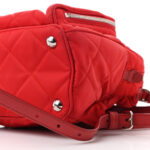 Nylon Tessuto Impuntu Quilted Backpack Rosso - Image 11