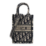 Oblique Mini Book Tote Phone Bag Blue - Image 12