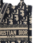 Oblique Mini Book Tote Phone Bag Blue - Image 9