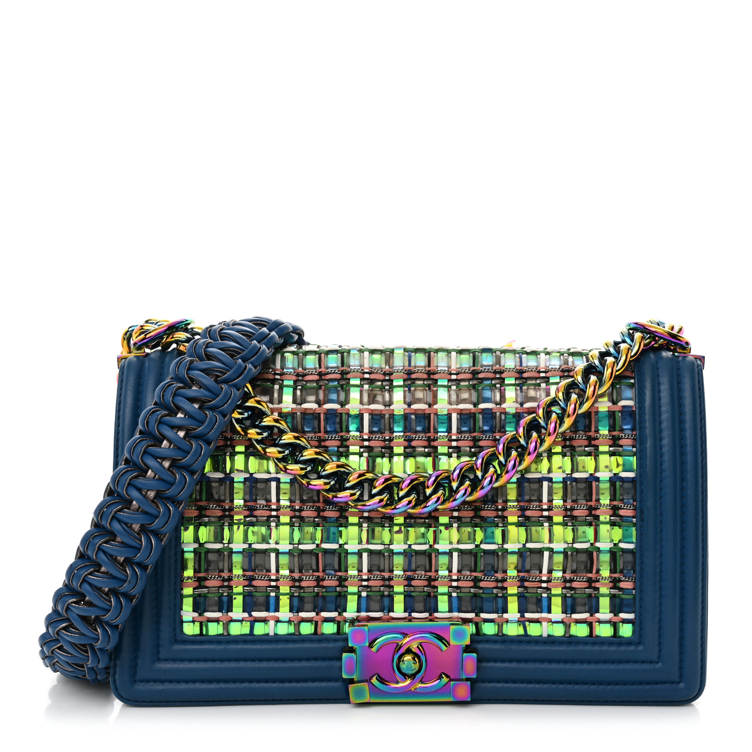 PVC Thread Woven Medium Boy Flap Dark Blue15 PVC Thread Woven Medium Boy Flap Dark Blue - Image 1