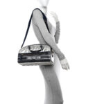 Padded Etoile Calfskin Embossed Medium Dior Vibe Zip Bowling Bag Silver Black - Image 2