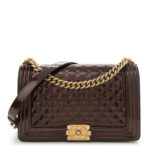 Patent Calfskin New Medium Boy Flap Dark Red - Image 11