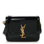 Patent Small Solferino Satchel Black