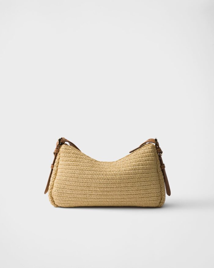 Prada Aimée large crochet and leather bag - Image 5