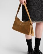 Prada Aimée medium suede shoulder bag - Image 2