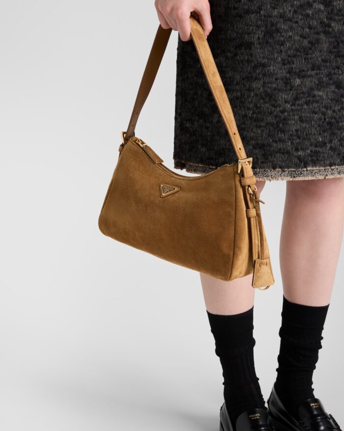 Prada Aimée medium suede shoulder bag - Image 2