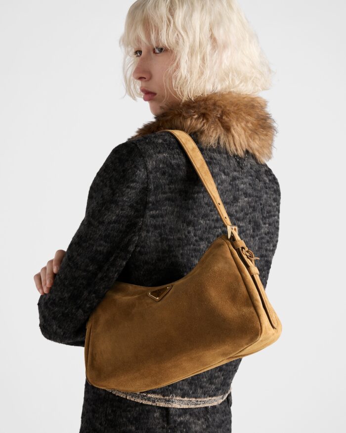 Prada Aimée medium suede shoulder bag - Image 3