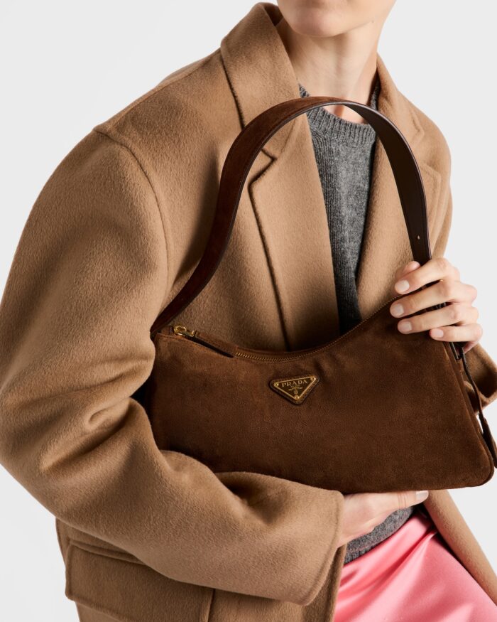 Prada Aimée medium suede shoulder bag - Image 2