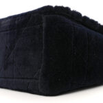 Rabbit Fur Alligator Crystal Cannage Medium Caro Bag Navy - Image 9