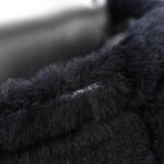 Rabbit Fur Alligator Crystal Cannage Medium Caro Bag Navy - Image 10