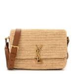 Raffia Calfskin Medium Monogram Solferino Satchel - Image 3