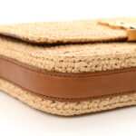 Raffia Calfskin Medium Monogram Solferino Satchel - Image 10