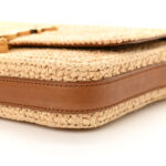 Raffia Calfskin Medium Monogram Solferino Satchel - Image 11