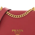 Saffiano Chain Shoulder Bag Fuoco - Image 5