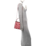 Saffiano City Calf Heart & Flower Small Panier Bucket Bag Pink Red - Image 2