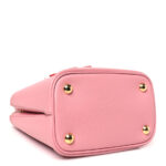 Saffiano City Calf Heart & Flower Small Panier Bucket Bag Pink Red - Image 4