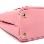 Saffiano City Calf Heart & Flower Small Panier Bucket Bag Pink Red - Image 8