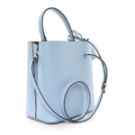 Saffiano Cuir Calfskin Medium Panier Bucket Bag Astrale Blue - Image 3