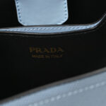 Saffiano Cuir Calfskin Medium Panier Bucket Bag Astrale Blue - Image 7