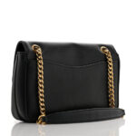Saffiano Flap Shoulder Bag Black - Image 3