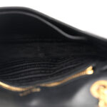 Saffiano Flap Shoulder Bag Black - Image 5