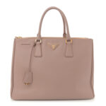 Saffiano Large Galleria Double Zip Tote Cipria