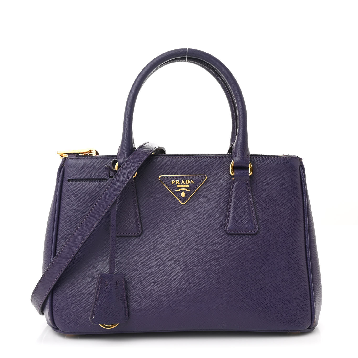 Saffiano Lux Mini Galleria Double Zip Tote Uva12 Saffiano Lux Mini Galleria Double Zip Tote Uva - Image 1