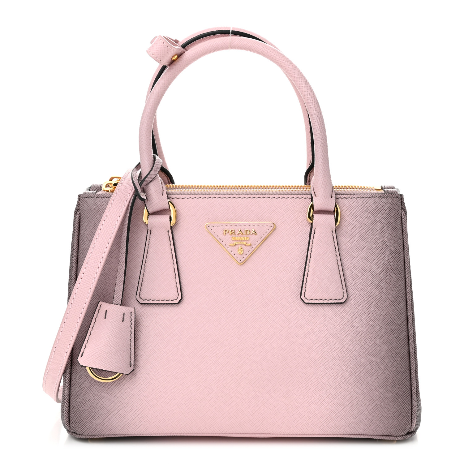 Saffiano Lux Ombre Small Galleria Double Zip Tote Gradient Pink12 Saffiano Lux Ombre Small Galleria Double Zip Tote Gradient Pink - Image 1