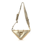 Saffiano Lux Triangle Shoulder Bag Platino - Image 3
