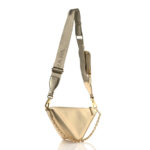 Saffiano Lux Triangle Shoulder Bag Platino - Image 14