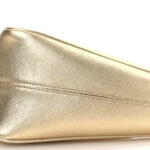 Saffiano Lux Triangle Shoulder Bag Platino - Image 7