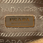 Saffiano Lux Triangle Shoulder Bag Platino - Image 9