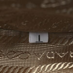Saffiano Lux Triangle Shoulder Bag Platino - Image 10