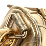 Saffiano Lux Triangle Shoulder Bag Platino - Image 13
