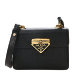 Saffiano Symbole Flap Shoulder Bag Black - Image 4