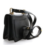 Saffiano Symbole Flap Shoulder Bag Black - Image 3