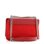 Saffiano Tessuto Nylon Chain Shoulder Bag Rosso - Image 4