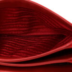 Saffiano Tessuto Nylon Chain Shoulder Bag Rosso - Image 6